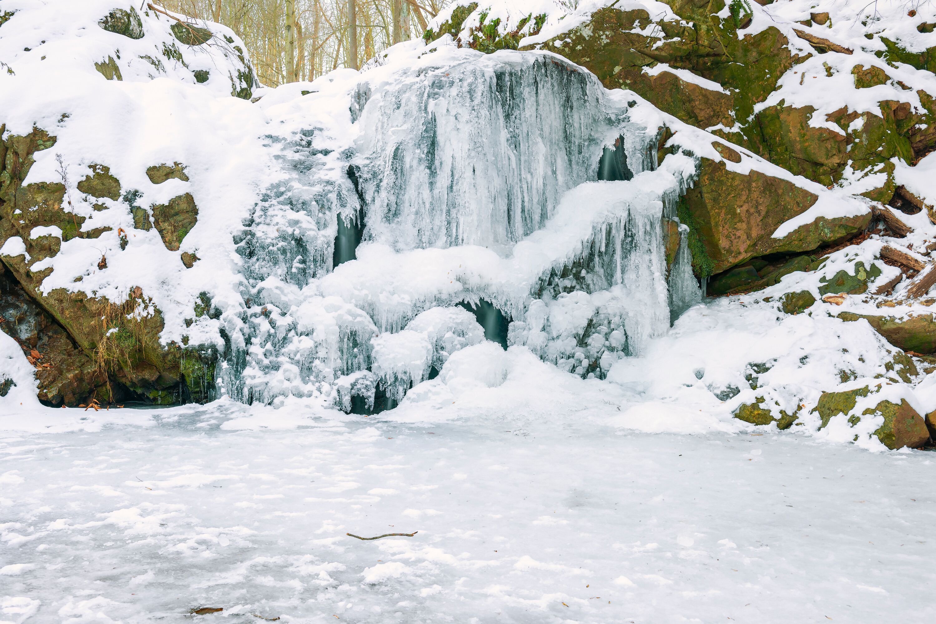 Frozen Cascade Falls. Patapsco Valley State Park. Winter. Ellicott city. Maryland