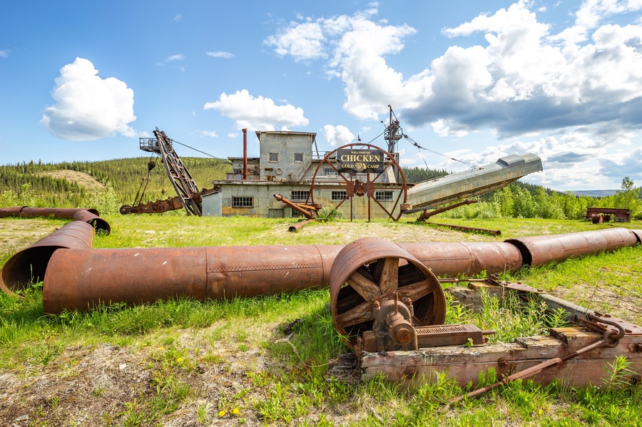 The Pedro gold dredge in Chicken, Alaska