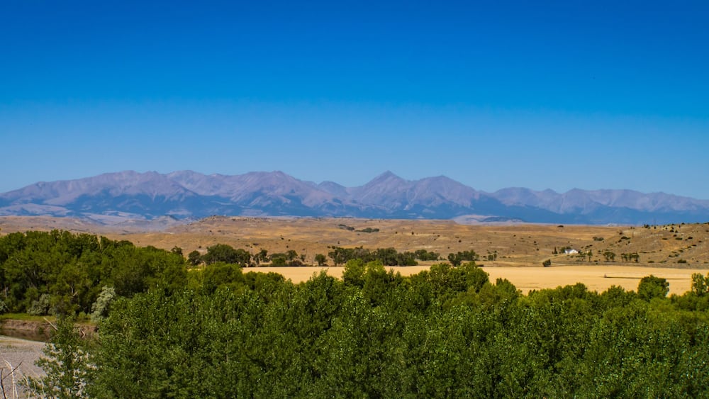 banner of the Crazy Mountains in Montana