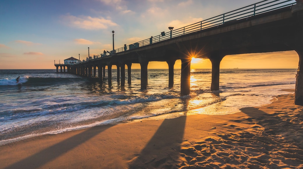 Long Shadows at Manhattan Beach Pier Sunset