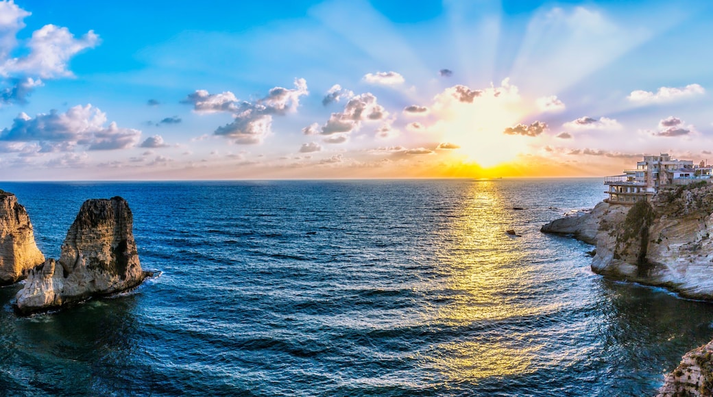 Amazing Sunset at Raouche Rock