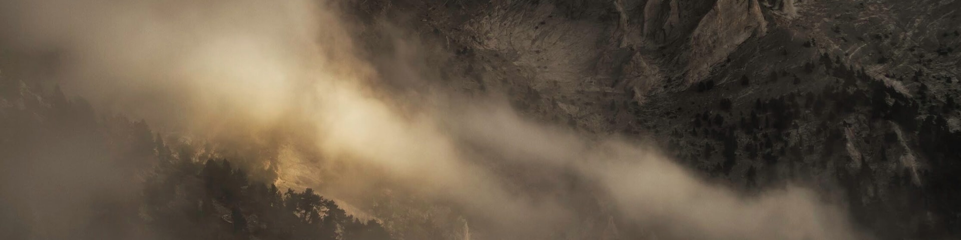 Magic of light in the mountain.This was amazing game of light and clouds on the road to Mitikas.