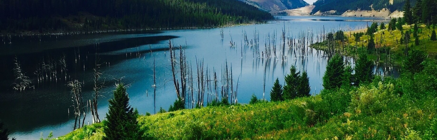 On the right side of the road to Yellow stone national park was this specular view..