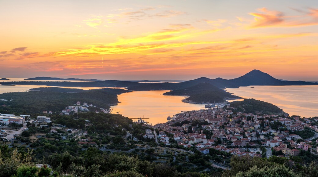 Panorama of the island and town of Mali Losinj, Croatia