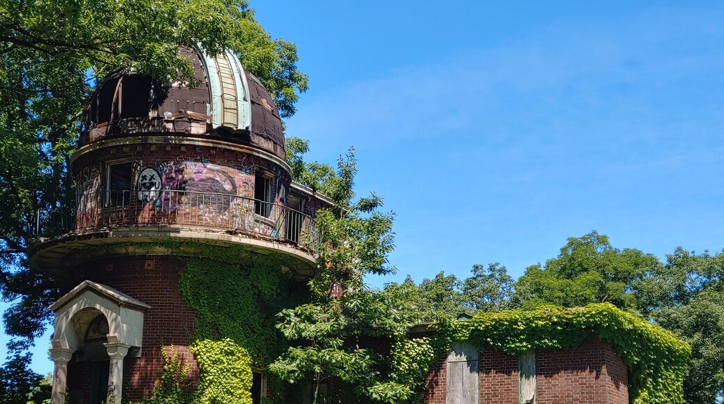 Dedicated in 1920 and abandoned in 1982, these are the tattered remains of the Warner and Swasey Observatory in East Cleveland.