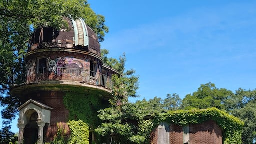 Dedicated in 1920 and abandoned in 1982, these are the tattered remains of the Warner and Swasey Observatory in East Cleveland.