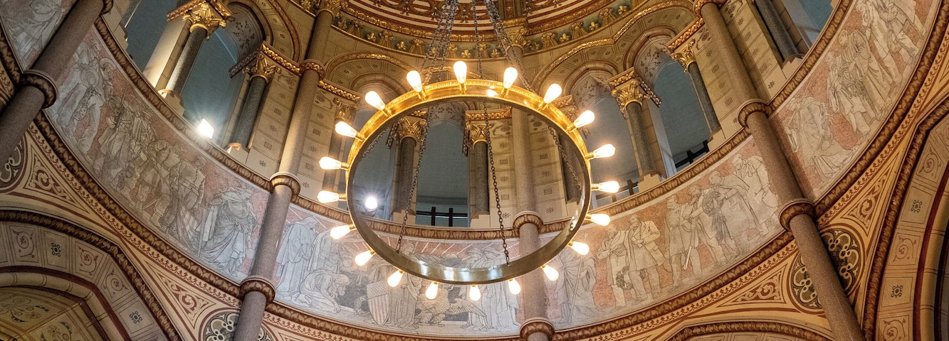 James A. Garfield, the 20th President of the United States, is interred in Cleveland at Lake View Cemetery.
Lake View Cemetery is worth a visit in its own right (another fun fact: John D. Rockefeller is buried here!), but the Garfield Memorial is definitely a highlight.
