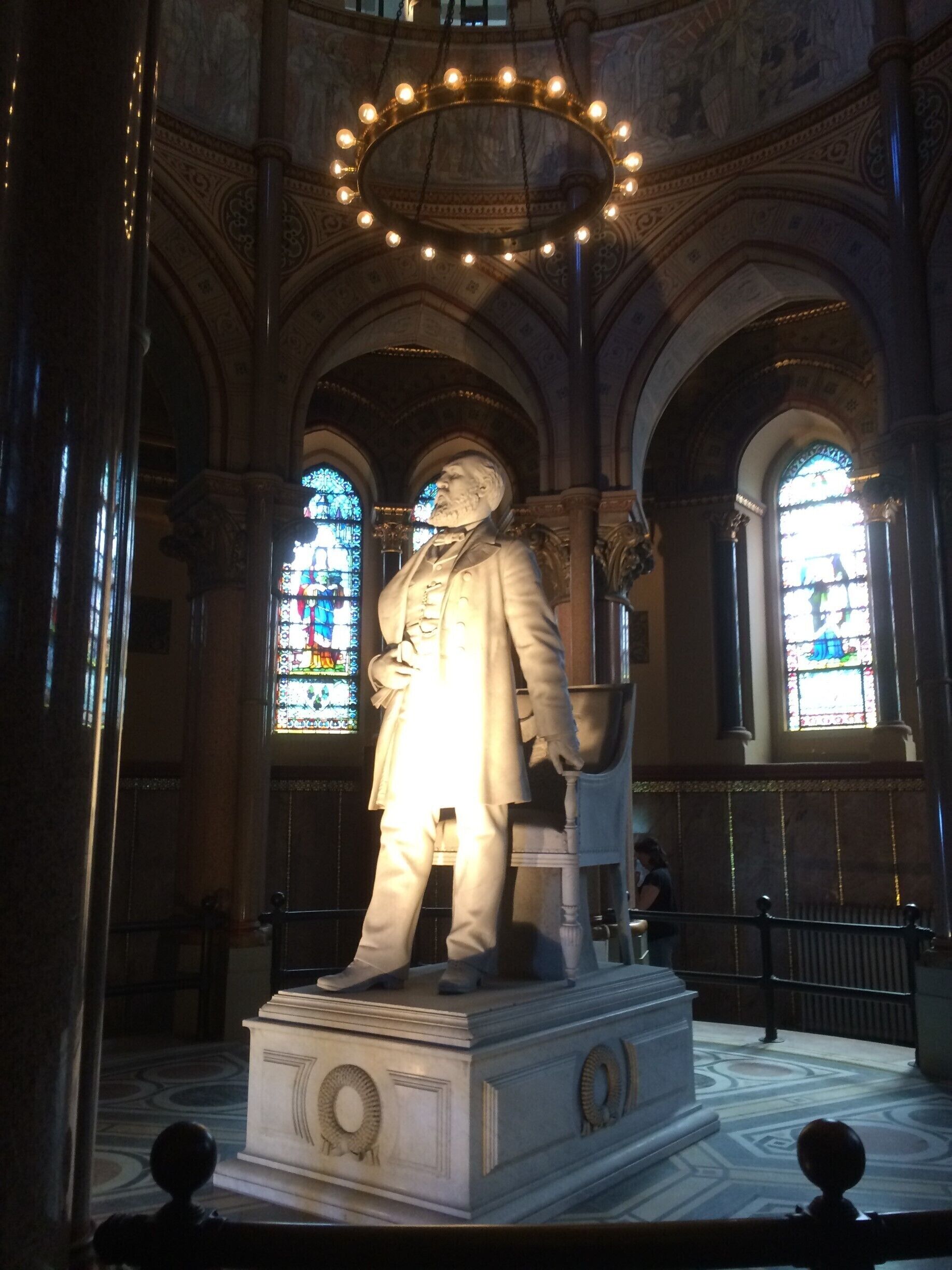 Beautiful monument to President James Garfield.