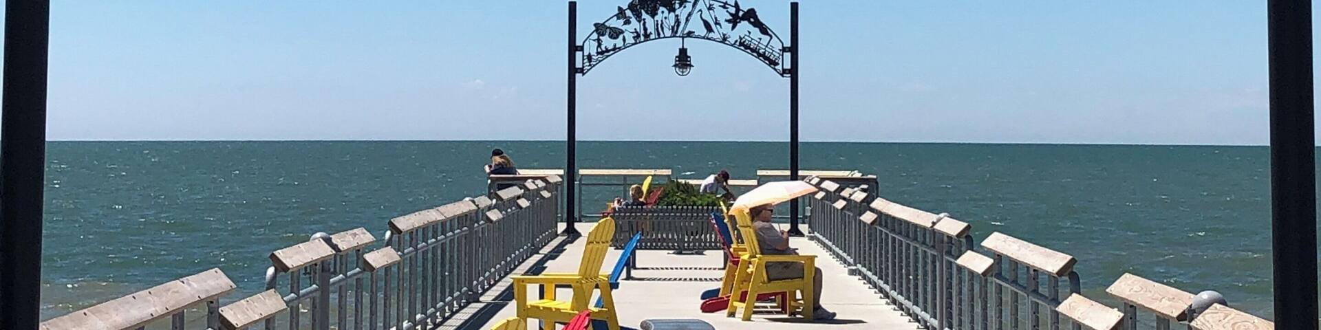 Euclid beach Cleveland Metro Park Reservation on a beautiful sunny day.