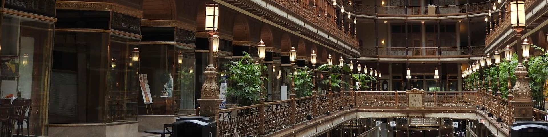 The Arcade in downtown Cleveland, Ohio, is a Victorian-era structure of two nine-story buildings, joined by a five-story arcade with a glass skylight spanning over 300 feet, along the four balconies. Wikipedia
#Cleveland #skylight
#TroveOnTuesday #Trovember