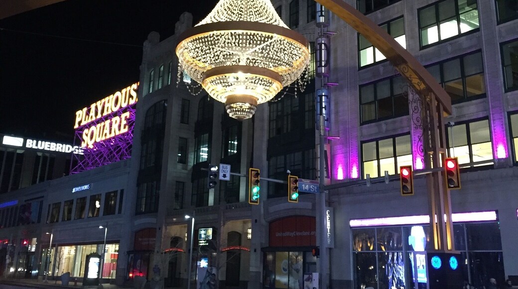 Downtown Cleveland. Giant chandelier
