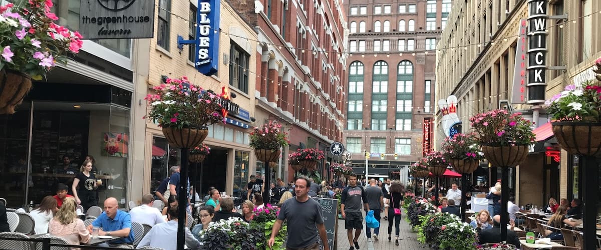 Food street in Cleveland for a weekend brunch
