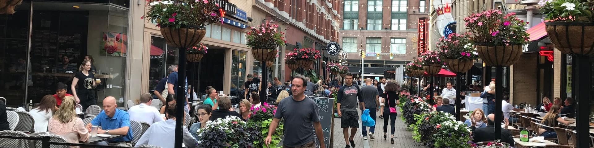 Food street in Cleveland for a weekend brunch