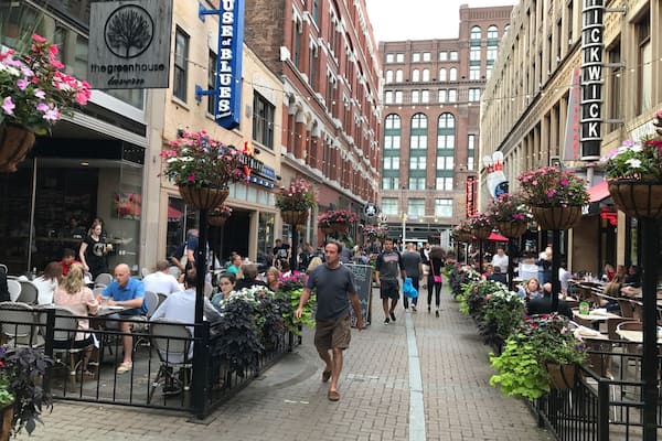 Food street in Cleveland for a weekend brunch