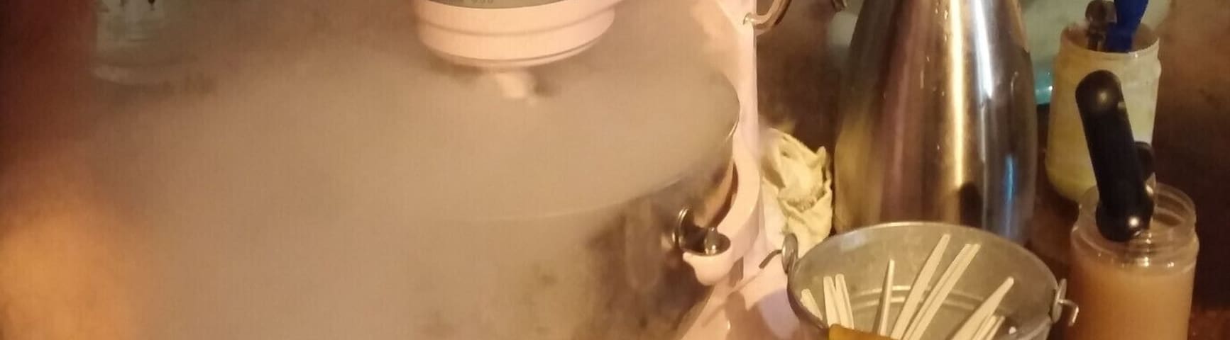 Strawberry balsamic ice cream made using liquid nitrogen from Picadilly Artisan Creamery, one of the numerous vendors at Night Market Cleveland.