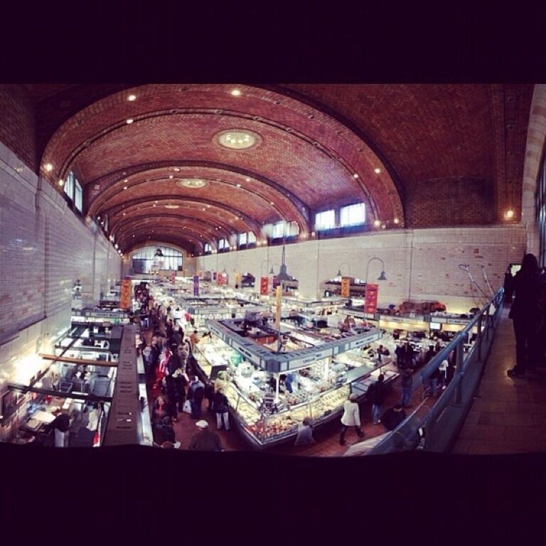 View from upstairs at West Side Market
