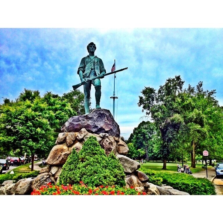 Captain John Parker Statute at the site of the 'Shot Heard Around the World.'