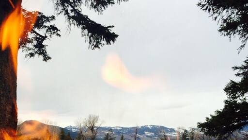 First #camp fire of the season just off the banks of the Yellowstone River!