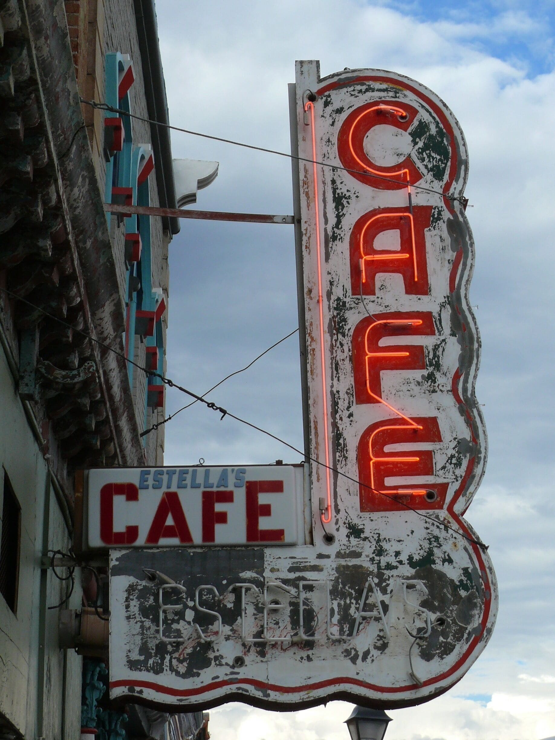 The signs are mostly original. 