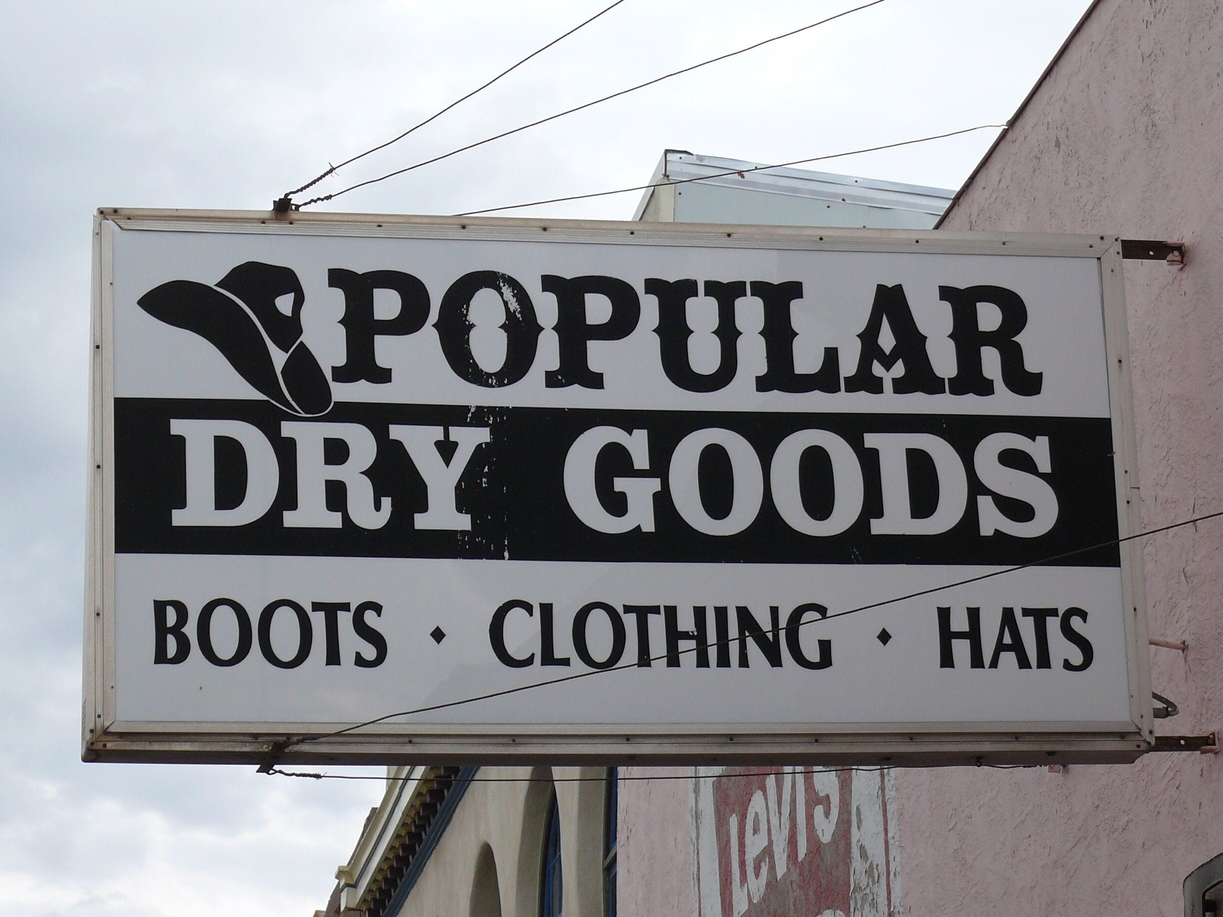 The signs tell the catering to the local public. 