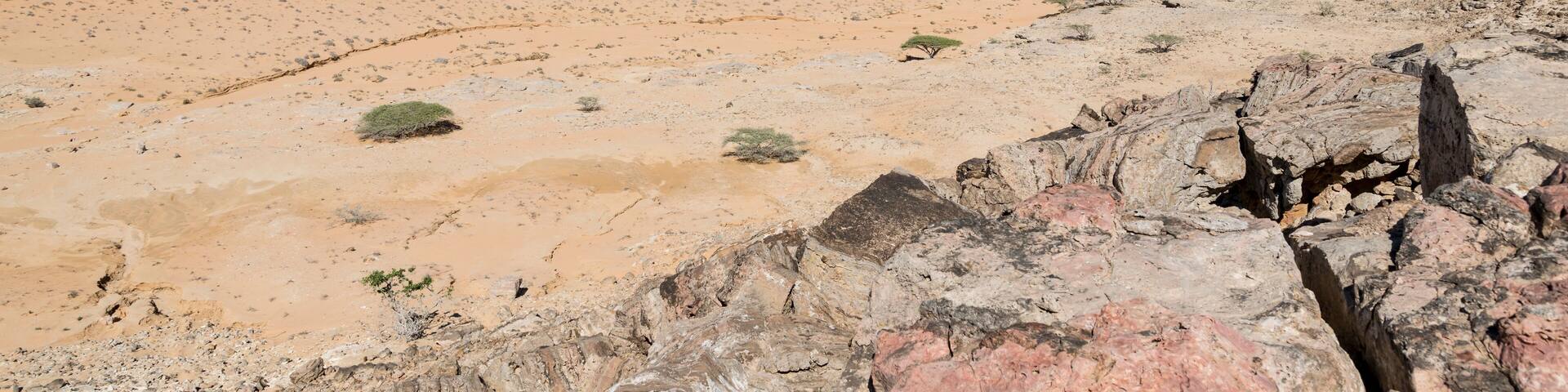 A valley in the Al Wusta Governate in the Sultanate of Oman