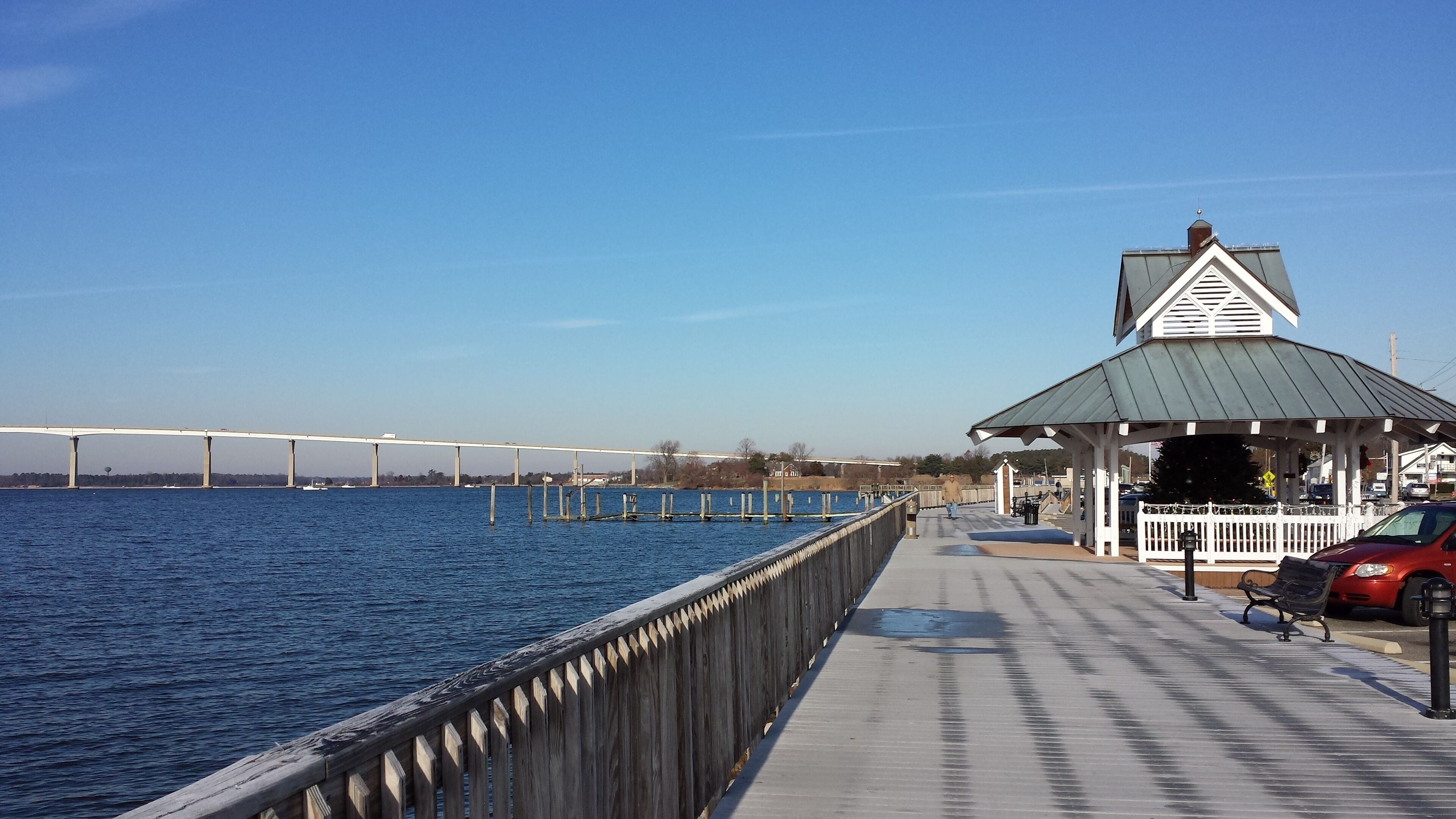 Boardwalk in Solomon's Island Maryland on the Patuxent River