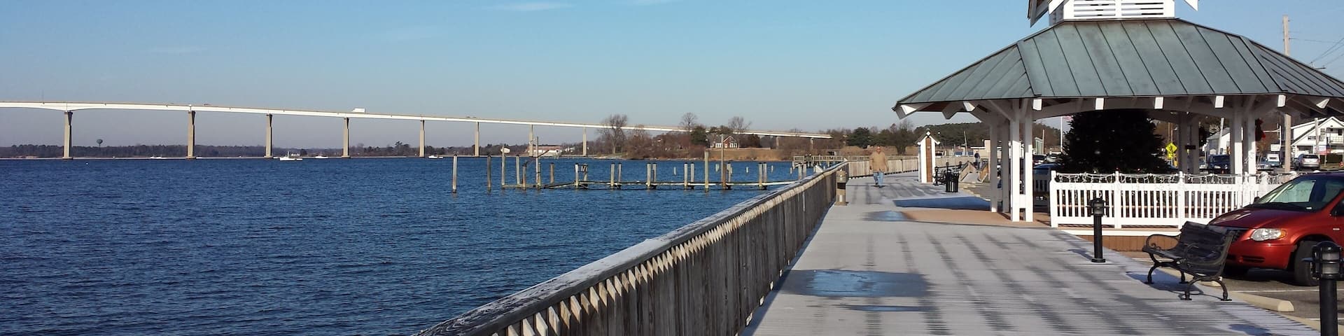 Boardwalk in Solomon's Island Maryland on the Patuxent River