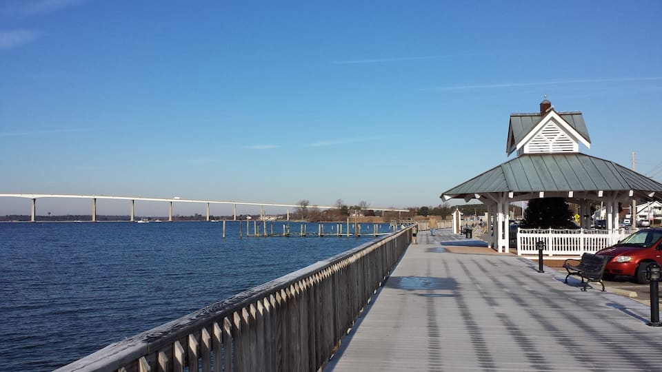 Boardwalk in Solomon's Island Maryland on the Patuxent River