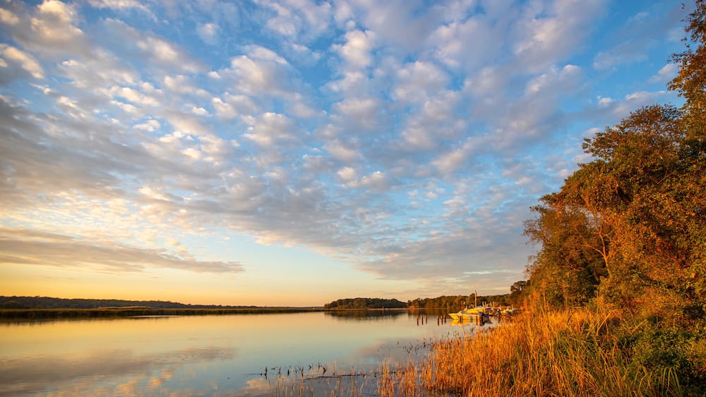 Patuxent River at Sunset in Southern Maryland Calvert County USA