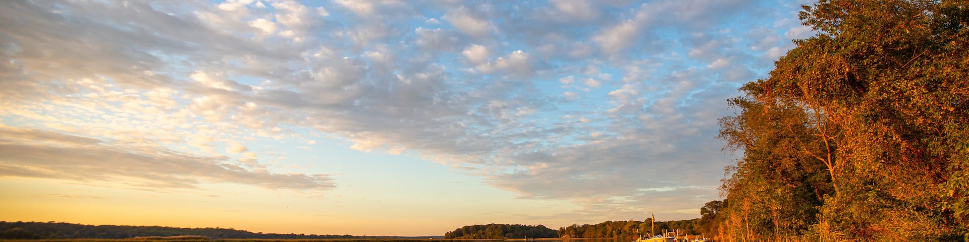 Patuxent River at Sunset in Southern Maryland Calvert County USA