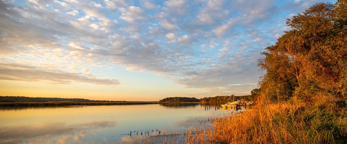 Patuxent River at Sunset in Southern Maryland Calvert County USA