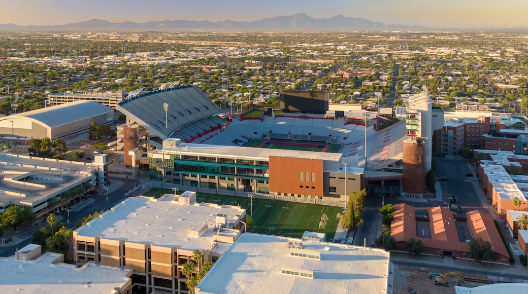 Sports stadium of The university of Arizona in Rincon Heights, Tucson, Arizona, United States of America.