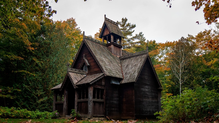 Washington Island Stavkirke Stave Church in Washington Island, Wisconsin, the USA