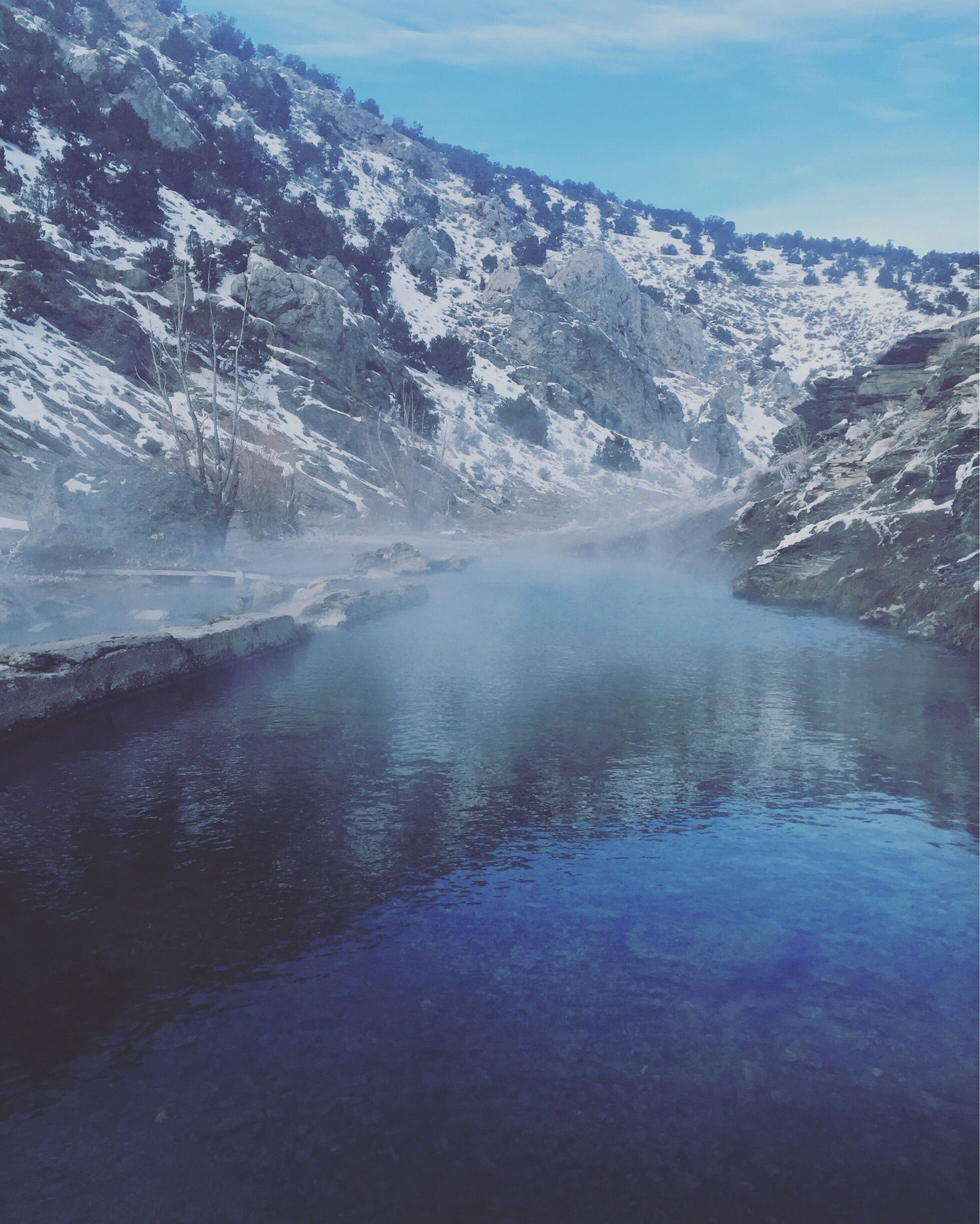 12 mile hot springs (bishop creek) 2 miles of dirt road .. High clearance vehicle needed .. You could also park and walk  