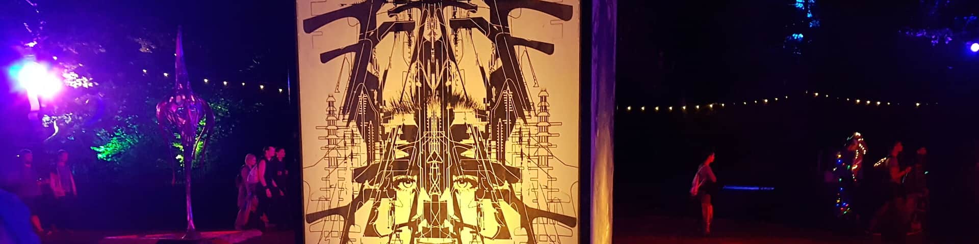 artistic decor from museum at festival