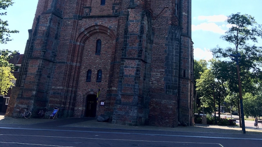 The leaning tower of Leeuwarden! The structure was to be the main steeple of a Cathedral being built in Leeuwarden, Holland in the 12th century but after it started leaning to one side, even after a correction, the construction was halted!