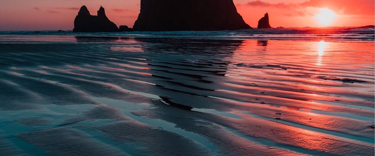 Cannon Beach is a must see when driving down the Oregon coast. Haystack Rock is particularly dramatic at Golden Hour!
