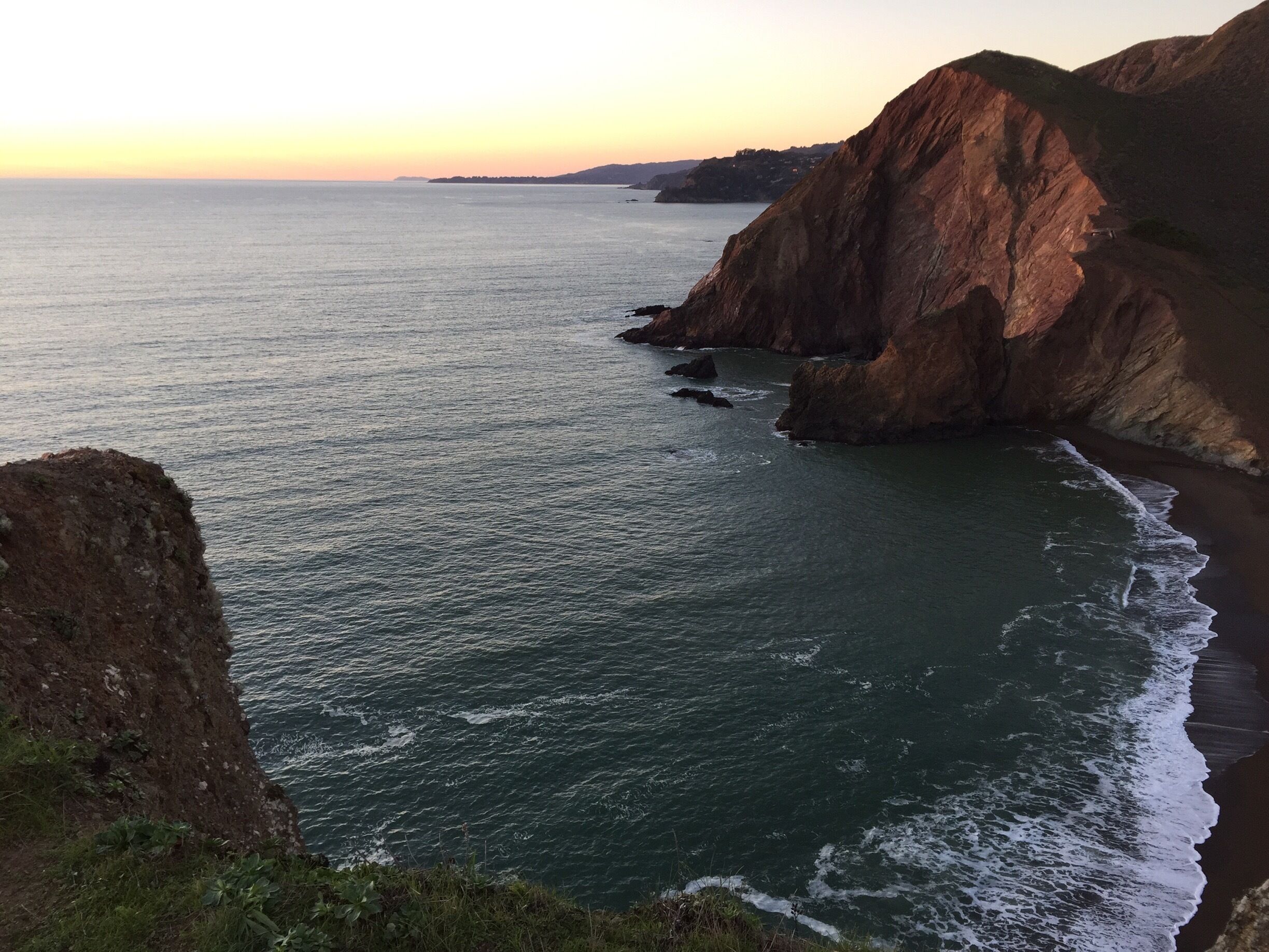 I found this awesome cliff/secret beach while following an animal trail just outside of mill valley/ the Marin headlands. 