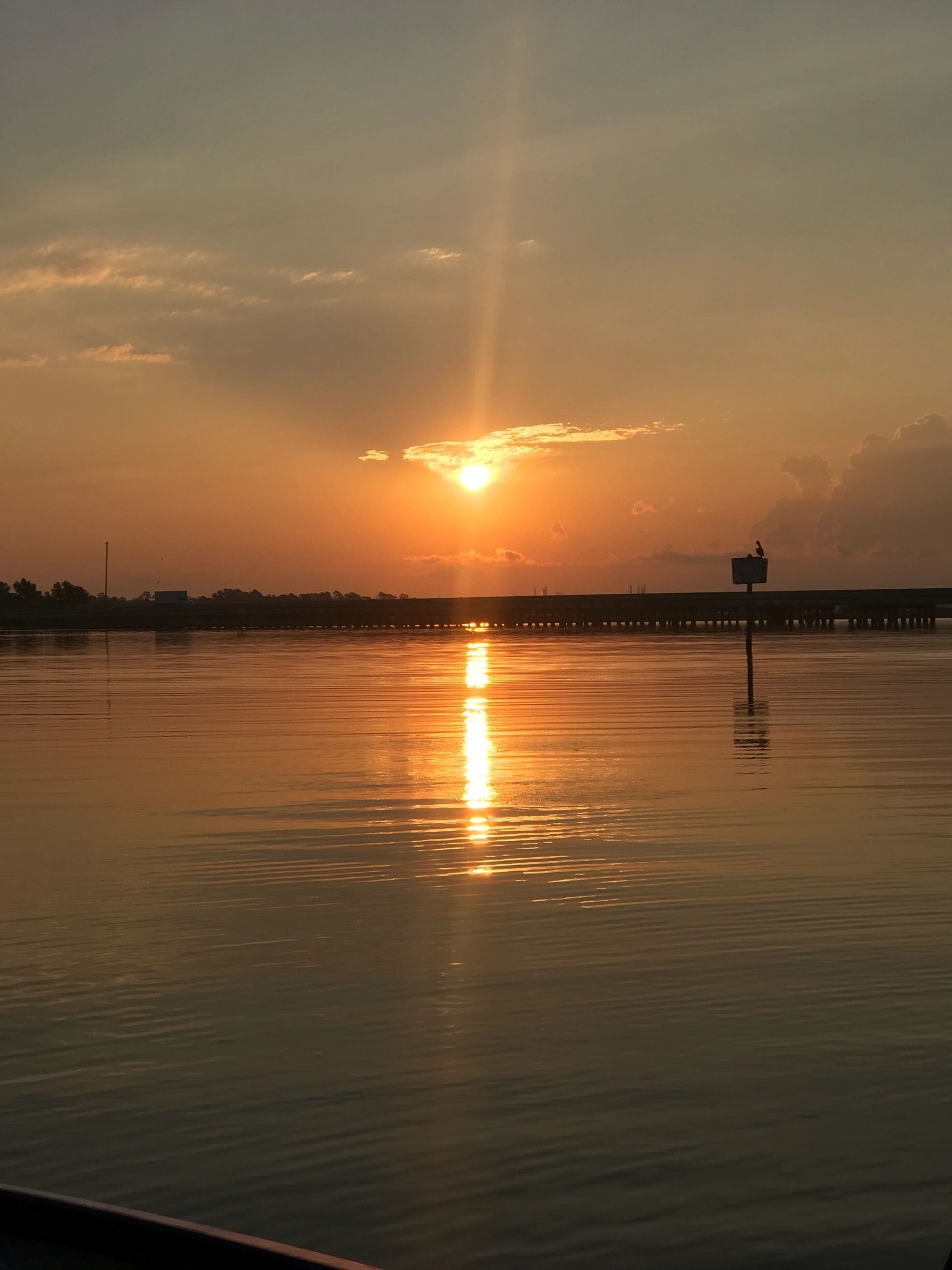 Sunrise over escambia Bay