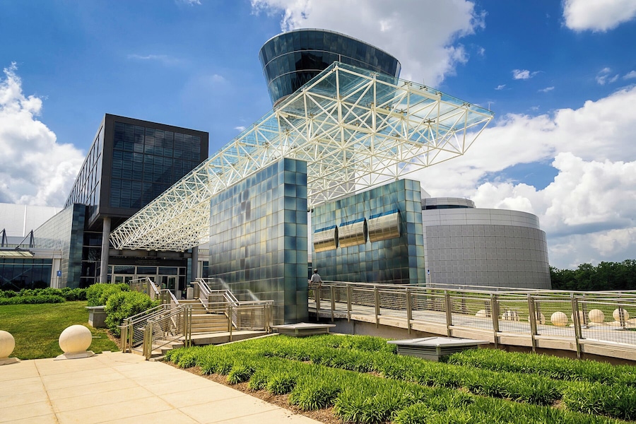 The Smithsonian National Air and Space Museum Annex (aka Steven F. Udvar-Hazy Center) showcases over 200 aircraft and 152 large space artifacts. Some of its famous exhibits include the Space Shuttle Discovery, a Lockheed SR-71 Blackbird reconnaissance aircraft, a Air France Concorde supersonic airliner, and the Enola Gay, the Boeing B-29 Superfortress which dropped the first atomic bomb on Hiroshima, Japan.