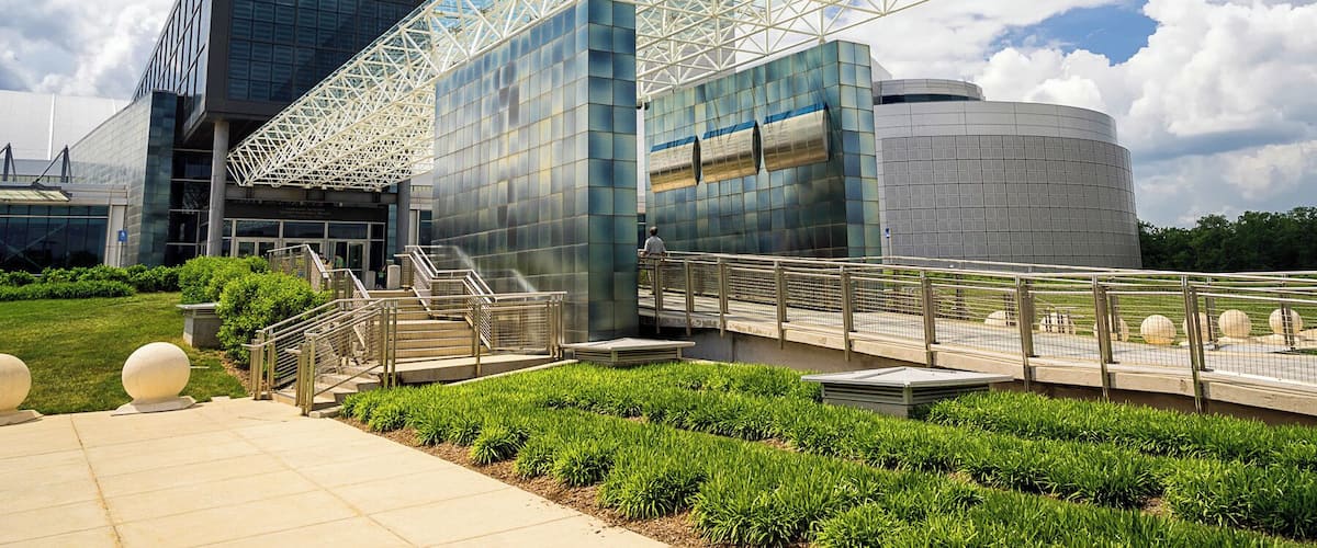 The Smithsonian National Air and Space Museum Annex (aka Steven F. Udvar-Hazy Center) showcases over 200 aircraft and 152 large space artifacts. Some of its famous exhibits include the Space Shuttle Discovery, a Lockheed SR-71 Blackbird reconnaissance aircraft, a Air France Concorde supersonic airliner, and the Enola Gay, the Boeing B-29 Superfortress which dropped the first atomic bomb on Hiroshima, Japan.