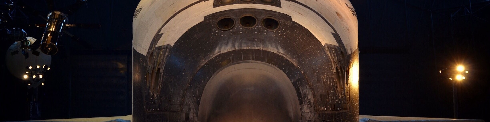 This is the Shuttle Discovery which now resides for all to see at the Steven F. Udvar-Hazy museum near Dulles Airport. An overflow museum of the Smithsonian Air and Space museum, this magnificent museum showcases some of the more historical and experimental aircraft that have taken to the skies. This includes the SR-71 Blackbird, the Enola Gay and an Air France Concorde.
It's about a 30 minute drive from DC, and has enough to look at to keep you busy for several hours. Highly recommended for the aviation buffs, young and old.