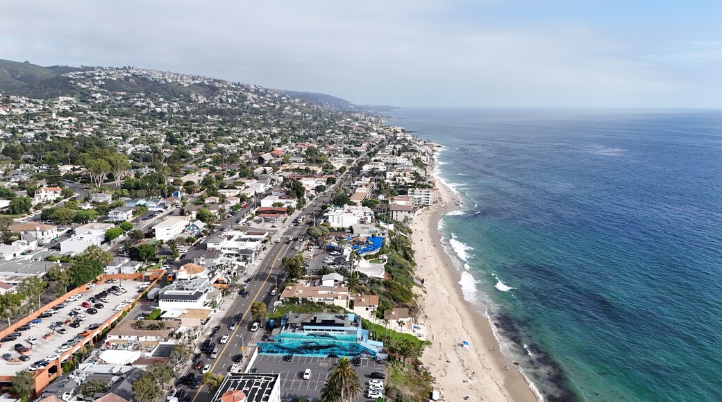 Aerial shot of Downtown Laguna, Laguna Beach, California