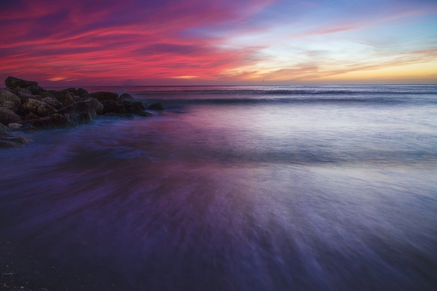 Vibrant sunset at Turner Beach.  #beachtips
