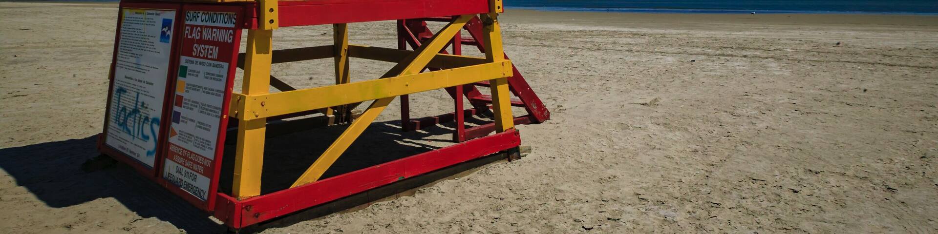 Lifeguard tower on the beach
