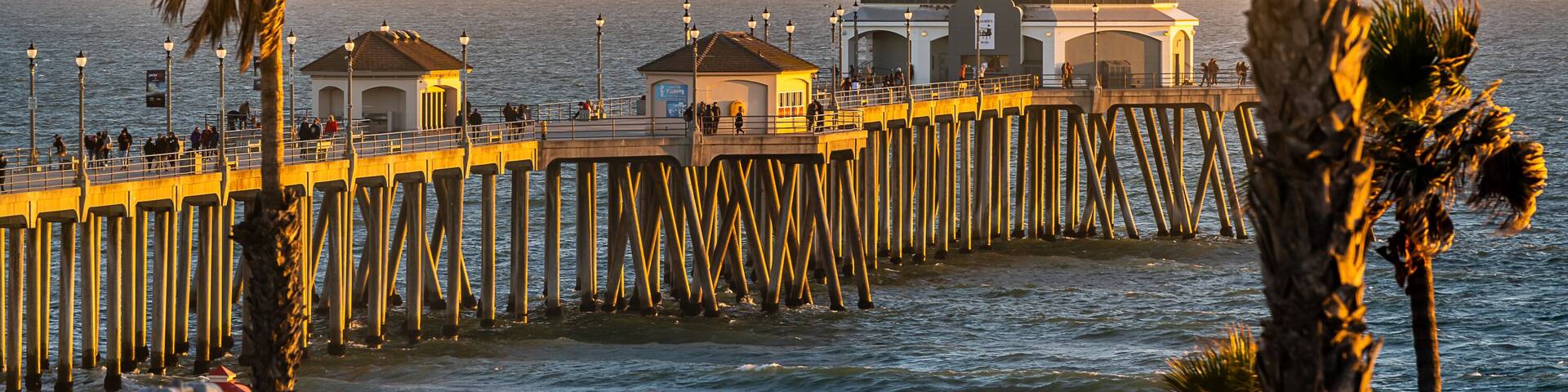 Downtown Huntington Beach and the Huntington Beach Pier