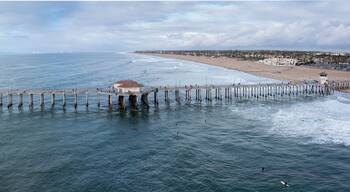 Aerial of Huntington Beach Pier