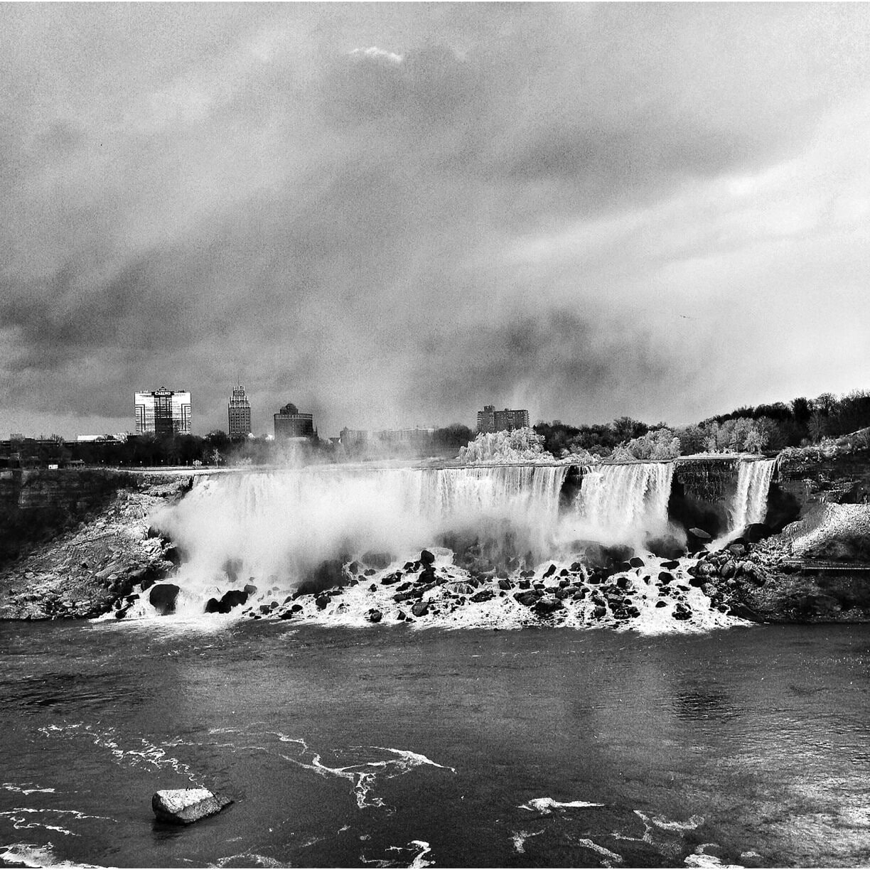 Niagara Falls Canada in the winter. Trees covered in ice. So beautiful.