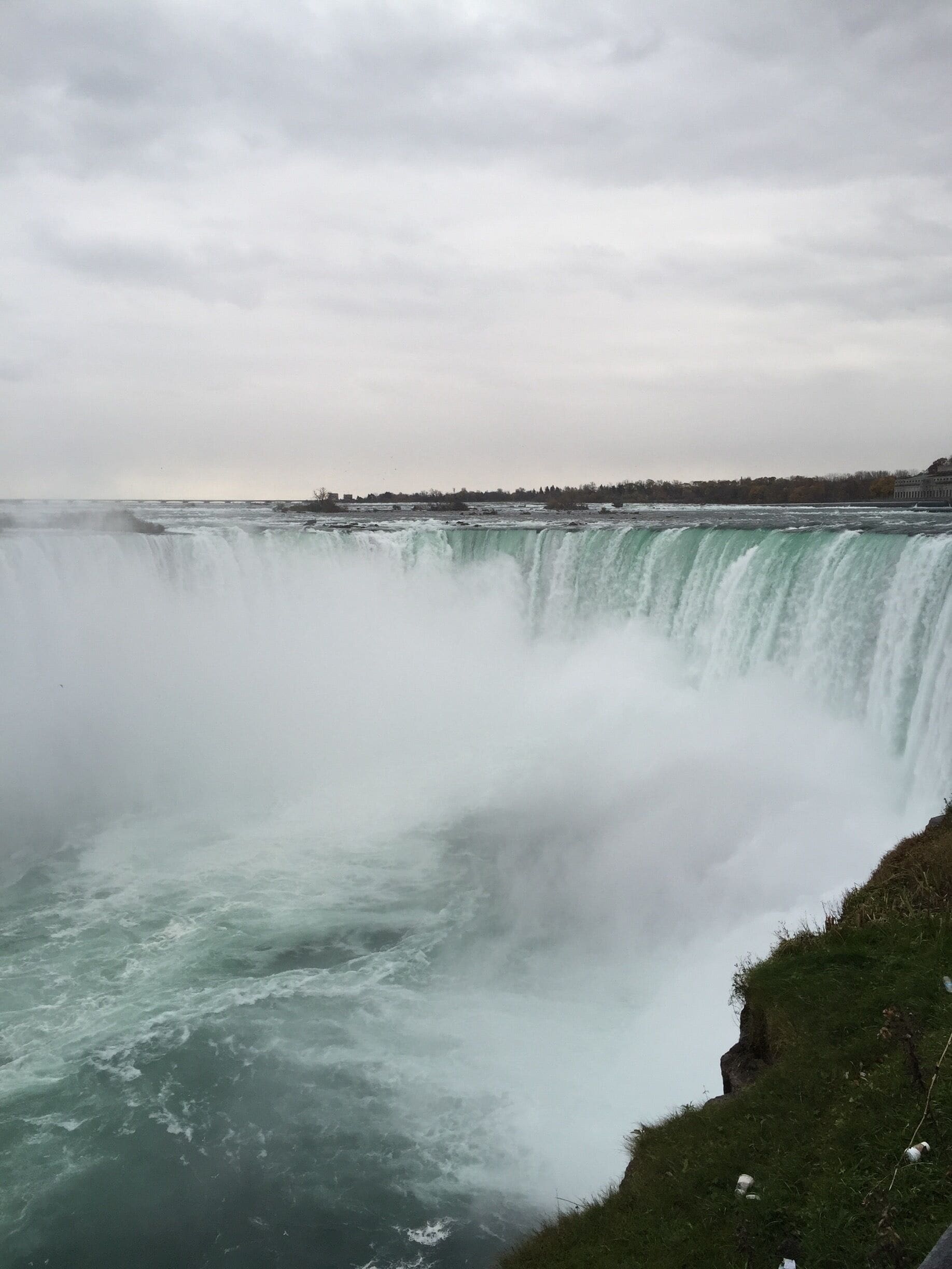 The majestic Niagara falls as seen from Canada. It is truly beautiful! I recommend walking under the falls to experience the true force of water. 