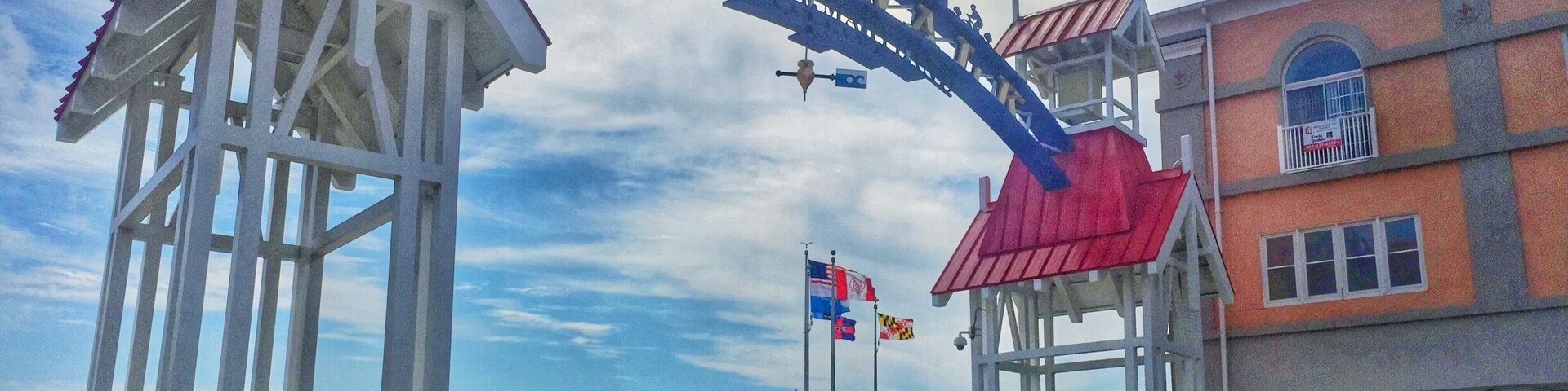 A cool Boardwalk along the beach, it's three miles long filled with shops, food places, and fun stuff to do.